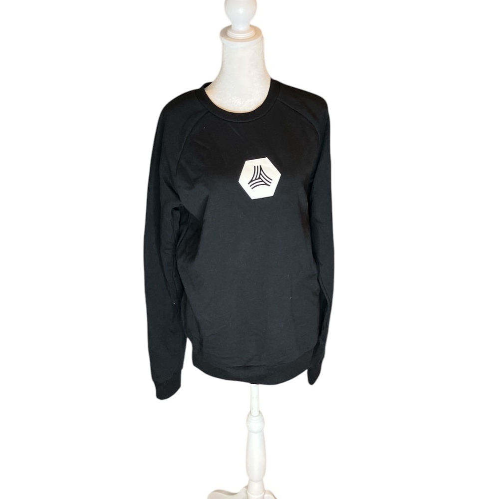 Men's adidas Black Sporting Kansas City Tango Raglan Sweatshirt Size small - Picture 2 of 4